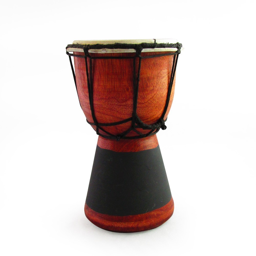 20cm High, Wooden Bongo Drum with Goat Skin with a Blackboard Stripe on