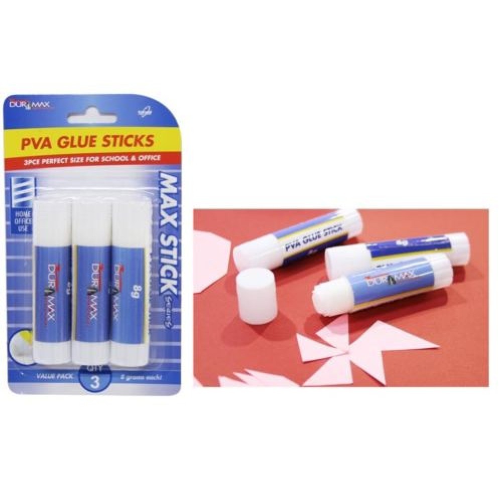 2 x 3pce PVA Glue Sticks 8g Each Non Toxic for Scrapbooking & School