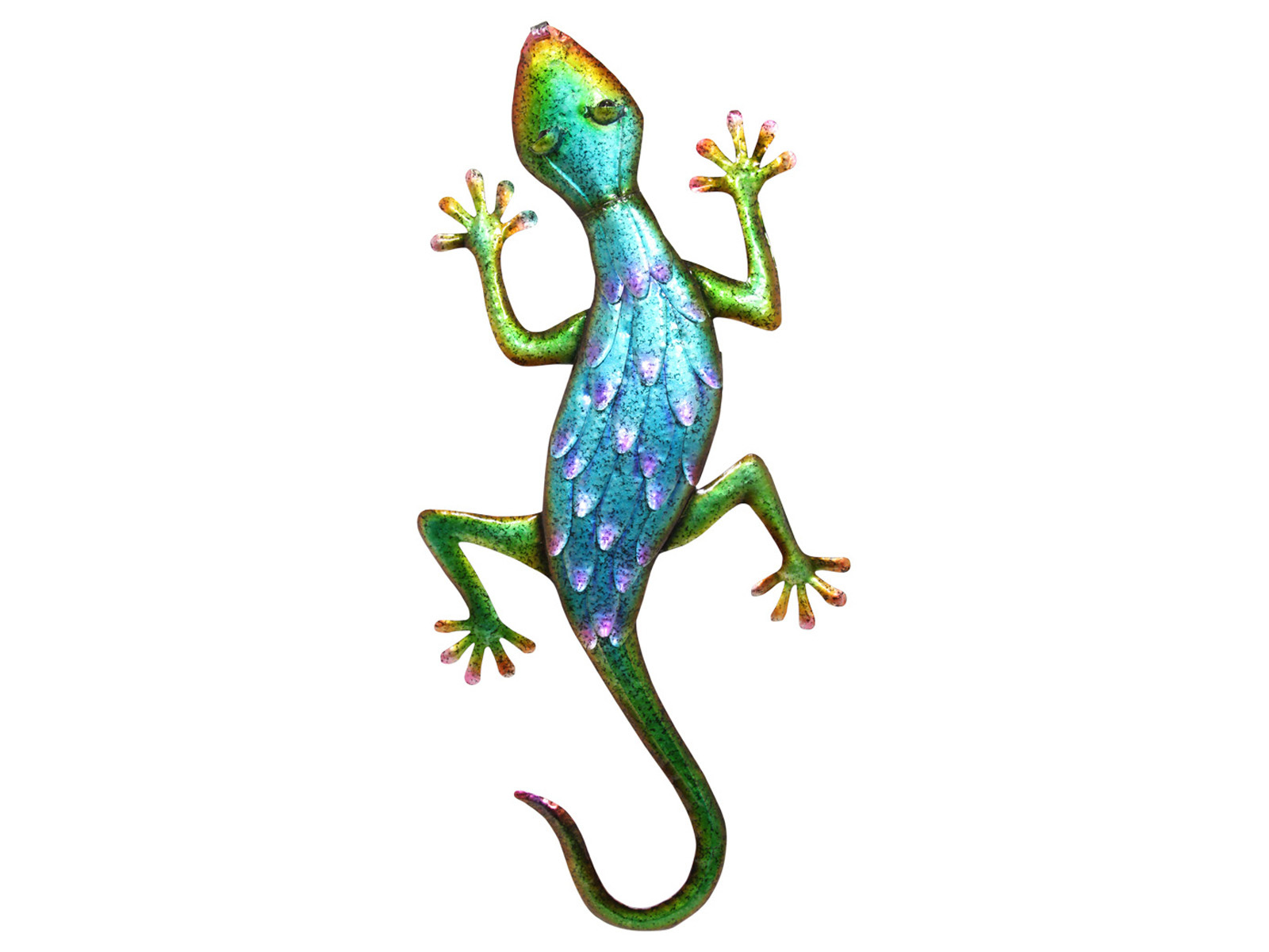 80cm Metallic Colourful Lizard Wall Art Décor