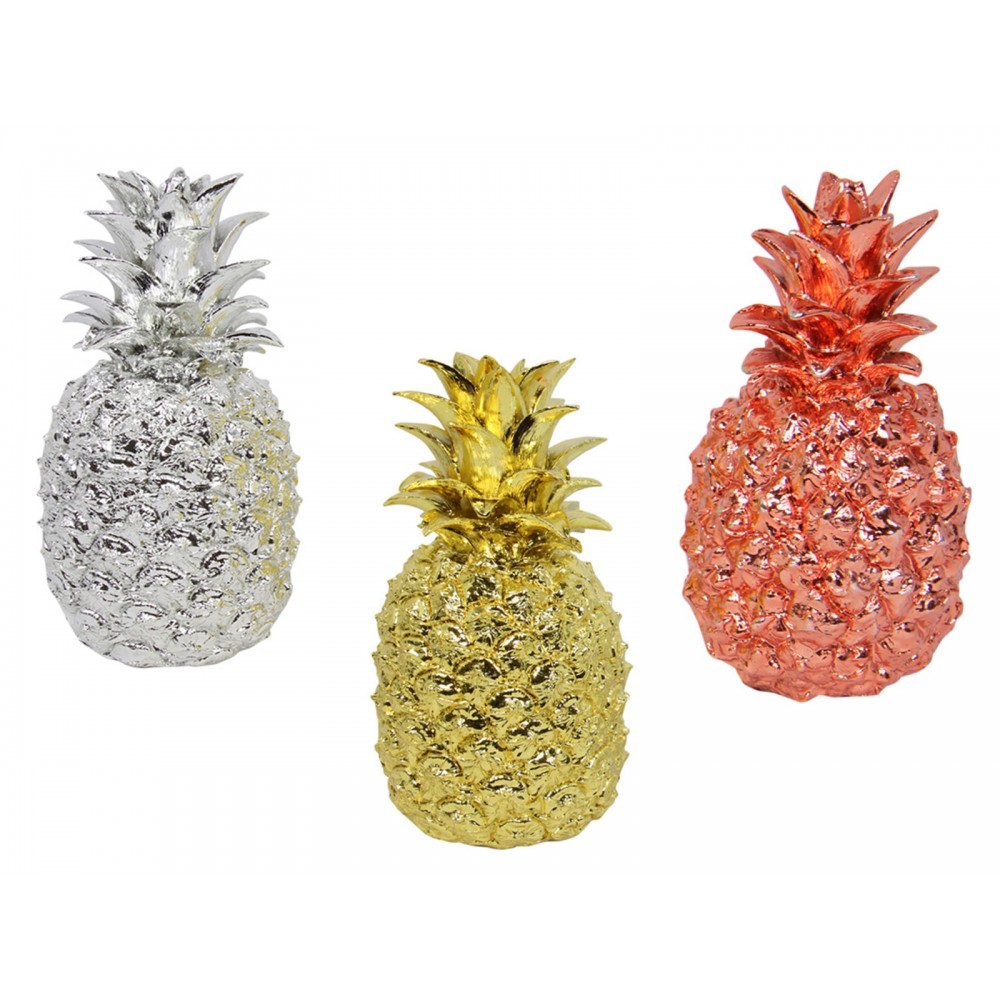 9cm Plated Metallic Pineapple Décor Figurine with Realistic Features eBay