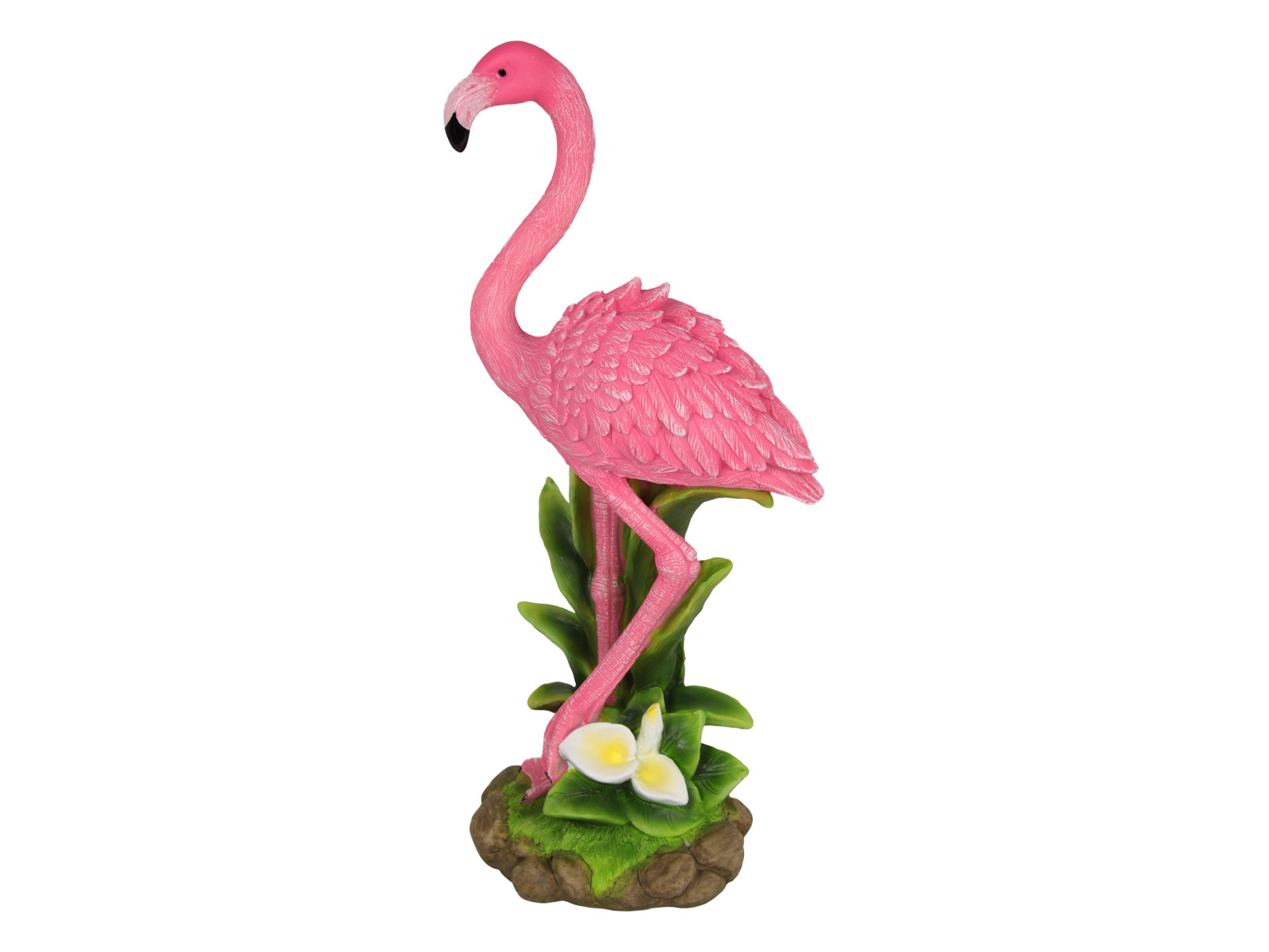 33cm Pink Flamingo Ornamental Statue, Realistic Features, Home & Garden