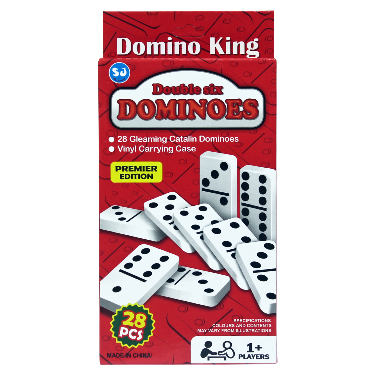 Pack of 28pce Double Six Dominos, Premier Edition