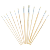 12x Round Tip Painting Brushes Set Suitable Watercolour & Acrylic
