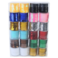 24pce Sequin Rope Bulk Pack of in 12 Colours 5 Meters in Length