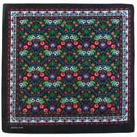 Bandana Turkish Colourful Paisley on Black 1pce 54cm 100% Cotton Head Wrap Scarf