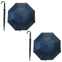 2x Blue Umbrellas Set 109cm Business Golf Large Automatic Open Waterproof