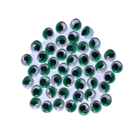 50pcs Craft Googly Eyes Green Eyelids 10mm Glue On Decorate Kids/Adult Wiggly
