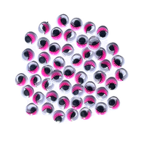 50pcs Craft Googly Eyes Pink Eyelids 10mm Glue On Decorate Kids/Adult Wiggly