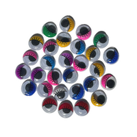 25pcs Craft Googly Eyes Rainbow Eyelids 15mm Glue On Decorate Kids/Adult Wiggly