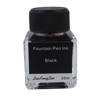 Quality Black 25ml Calligraphy / Fountain Pen Ink in Glass Bottle