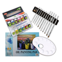 Quality Oil Painting Artist Kit with Premium Brushes, A4 Paper, Palette Set