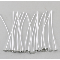 100pce 17cm Long Candle Wicks With Metal Base and White Colour DIY Making Essential