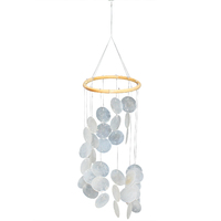 Capiz Shell Mobile Wind Chime 60cm x 15cm White Mother of Pearl Shells 