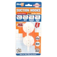 2pce Small Suction Hook 5x3.5cm Holds 1kg Suitable For Photos/Frames