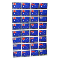 Australia Day Laser Stickers Aussie Flag 32 Mini Stickers on A4 Sheet