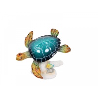 1pce 37cm Realistic Turtle Sitting on Coral Resin in a Nice Beach Theme Ornament
