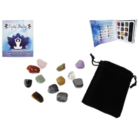 12pce Healing Gem Stones Gift Pack Crystals for Meditation