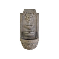 67cm Lion Head Water Fountain Tiered Wall Mount Statue, Indoor or Outdoor