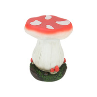 33cm White & Red Mushroom Garden Stool Decor Ornament