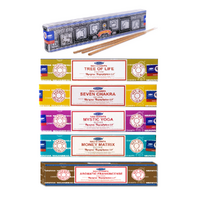Mixed Satya Incense Sticks Nag Champa Scented Pack, Set of 6 Boxes 90g Kit #4