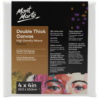 Mont Marte Canvas 10cm Square Double Thick Premium Small Stretched Frame 4x4in"