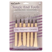 Mont Marte Single End Tools 6pce, Sculpt Carve and Model Polymer Clay