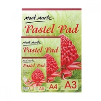 Mont Marte Pastel Pad 190gsm 12 Sheets Acid-Free in 4 Colours Paper, A3 A4 A5