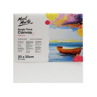 Mont Marte Canvas 20cm Square Thin Single Thick Studio Stretched Frame 8in"