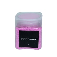 1pce Pink 300g Deco Sand Coloured Tub with Screw Lid Display Craft