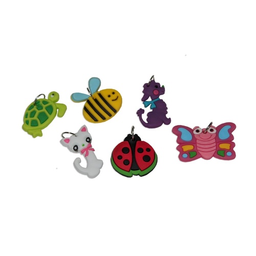 ASAH Cute Animal Charms for Looming 6pce will Suit All Type of Loom Bands