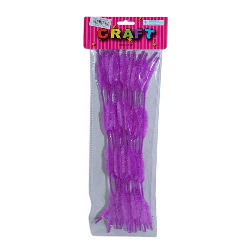 20x Purple Pipe Cleaners Chenille Sticks Stems 30x1cm Unusual Design