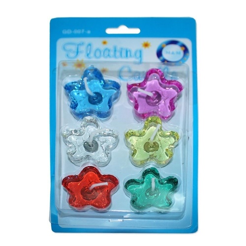 6pce Gel Floating Candles Feature [Type: Flower]
