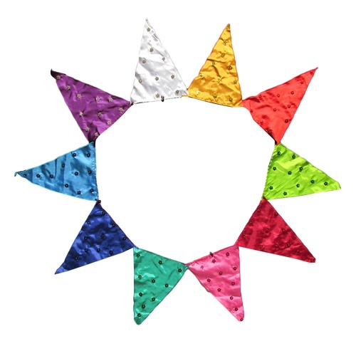 Sequin Flower Colourful Bunting Flag Hanger 200cm x 30cm Great for Home, Kids Rooms