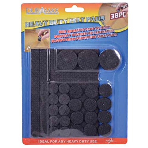 38 Piece Self Adhesive Rubber Pads BLACK Assorted Sizes