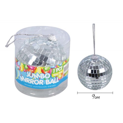 1pce 9cm Novelty Mirror Ball Hanging, Parties Events, 80s Theme