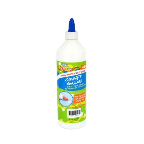 1pce White Craft Glue 480g Dries Clear DIY Hobby Screw Tip Precise Non Toxic