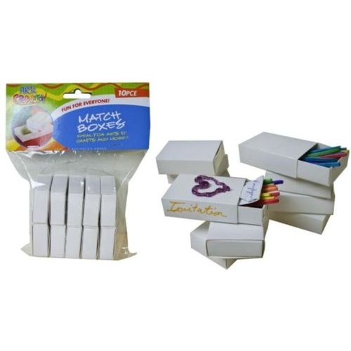 2 Packs of 10pce Match Boxes White, Scrapbooking, Art and Craft