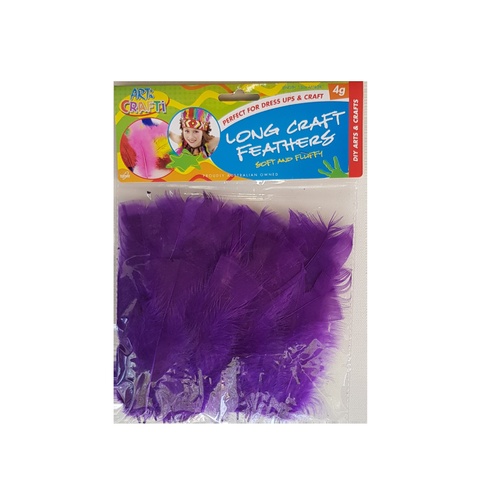 Purple 4g of 15cm Long Craft Feathers for Scrapbooking and Arts / Crafts