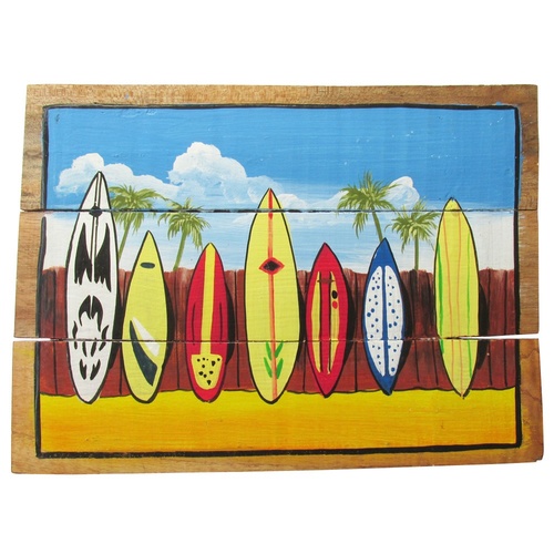 Surf Boards 40x31cm Wooden Hanging Sign Beach Theme