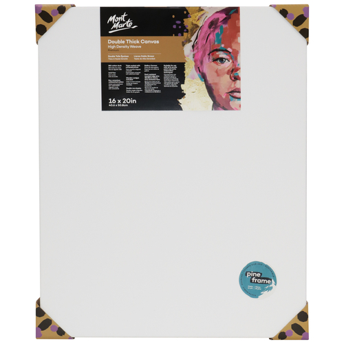 Mont Marte Canvas 40cm x 50cm Double Thick Premium Stretched Frame 16x20in"