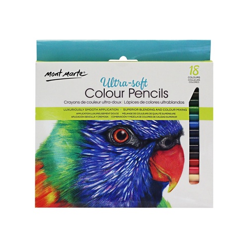 Mont Marte Ultra-Soft Colour Pencils 18pce