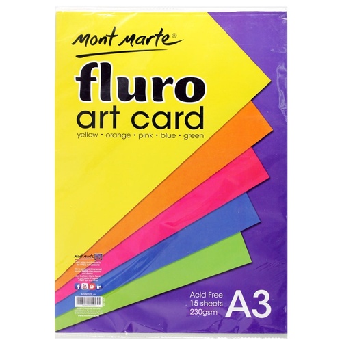Mont Marte Fluro Art Card A3