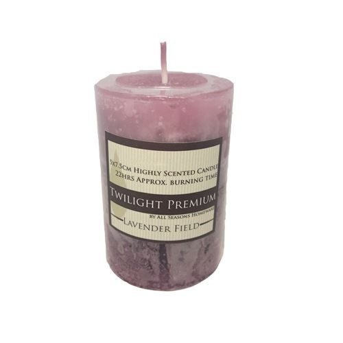 Twilight Premium 5x7.5cm Pillar Candle - Lavender Field