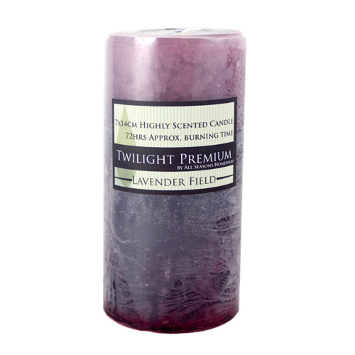 72 Hour Twilight Scented Candle 7x14cm, Lavender Field, Premium Range Purple