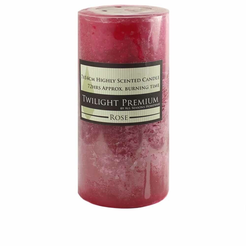 1pce 7x14cm Twilight Premium Scented Candle - Rose