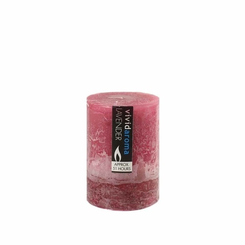 1pce 7x10cm Vivid Aroma Scented Pillar Candle - Lavender