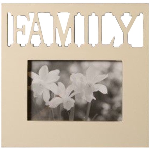 22x21.5cm MDF Family Photo Frame Antique WHITE for 4x6\ photo's vintage look"