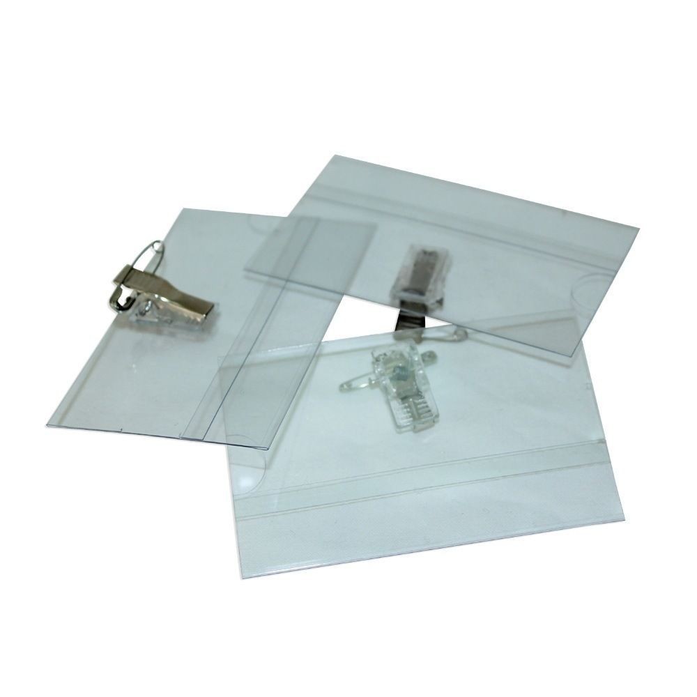 10x Clip on badge holders insert size 8.8 x 5.7cm exhibition name tag