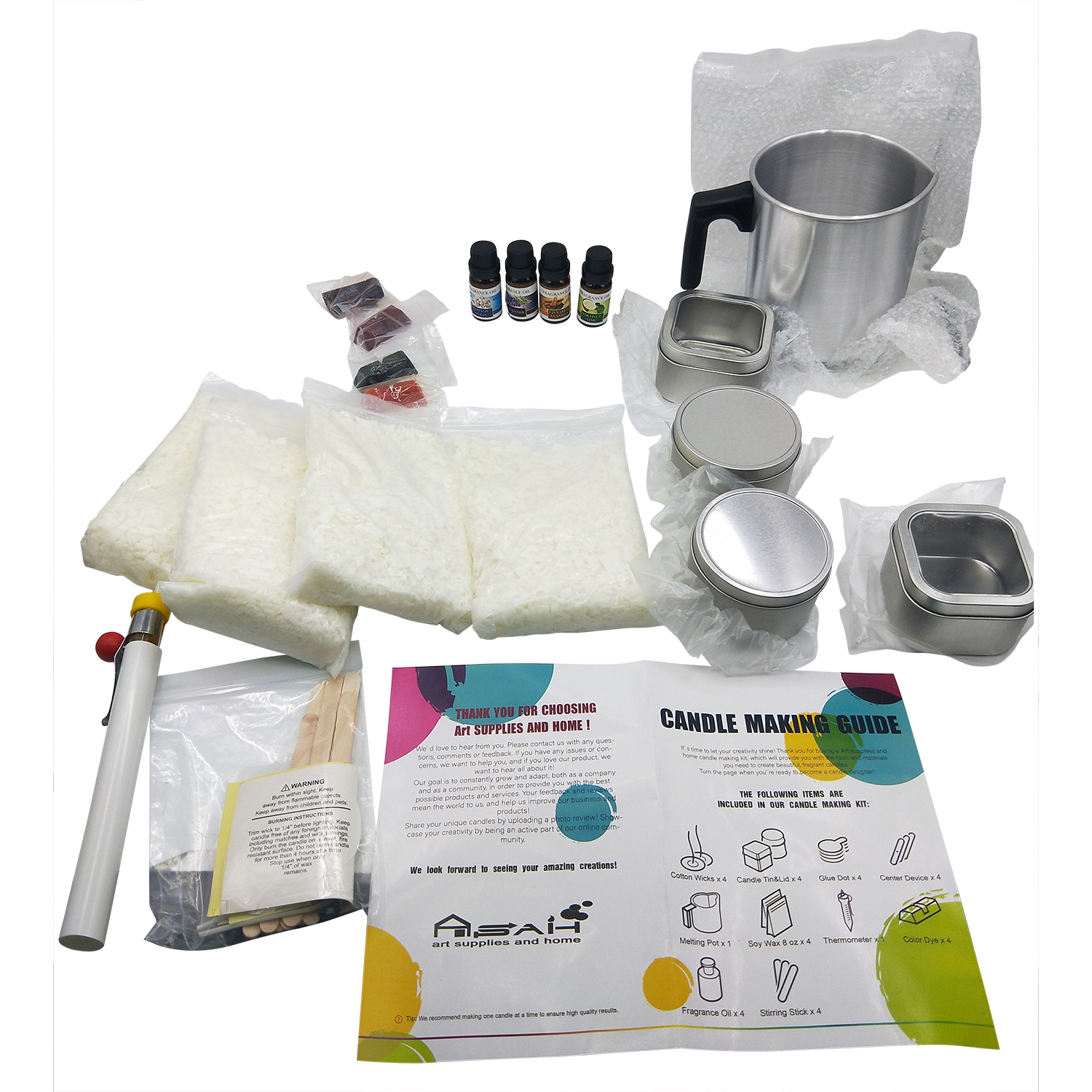 House of EQ DIY Scented Soy Candle Making Kit