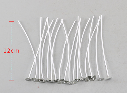 100pce 12cm Long Candle Wicks With Metal Base and White Colour DIY Making  Essential